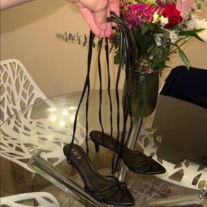 Vici Elegant Black Strappy Heels